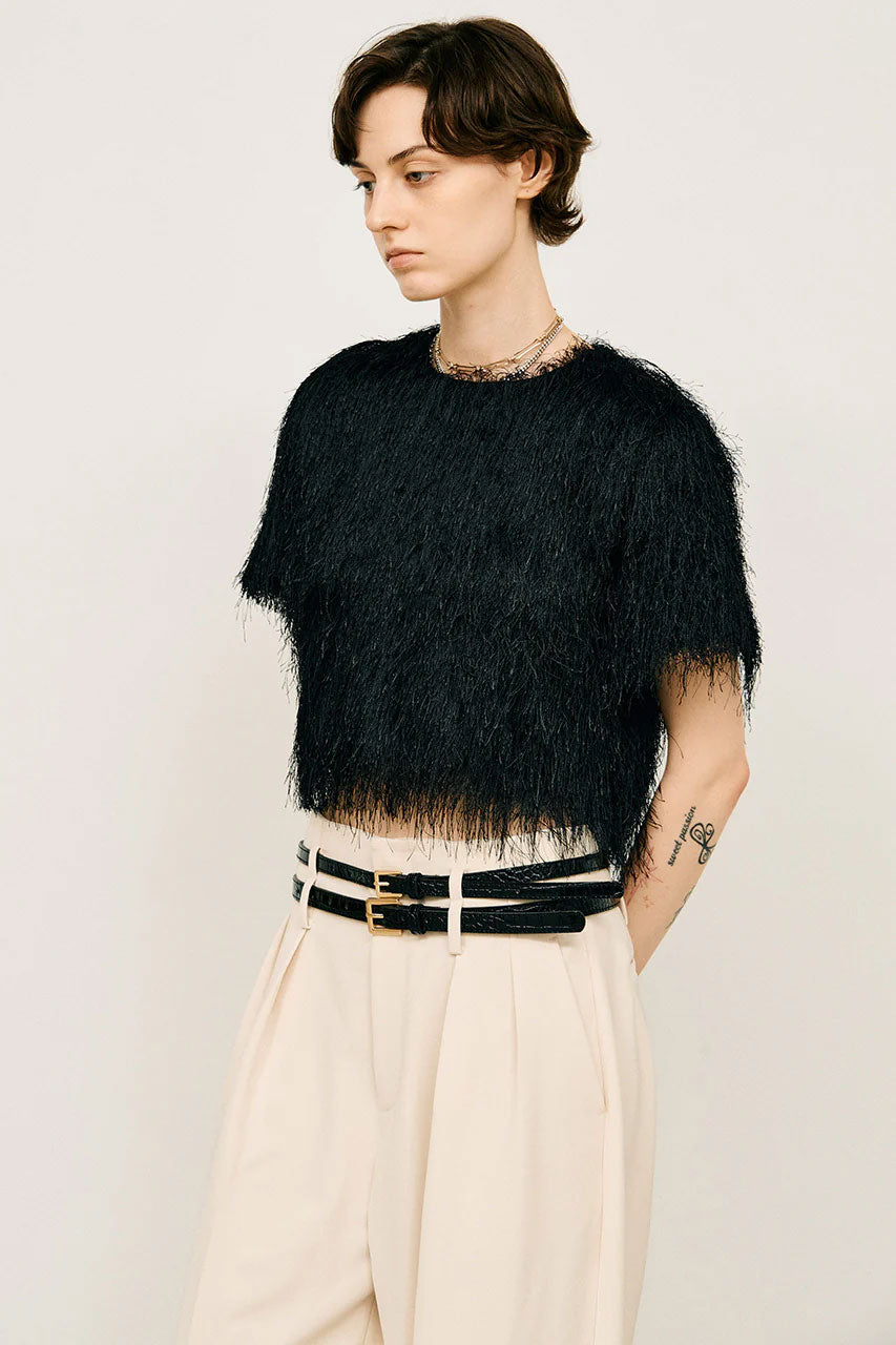 
                  
                    Feather Short Top -BLACK-
                  
                