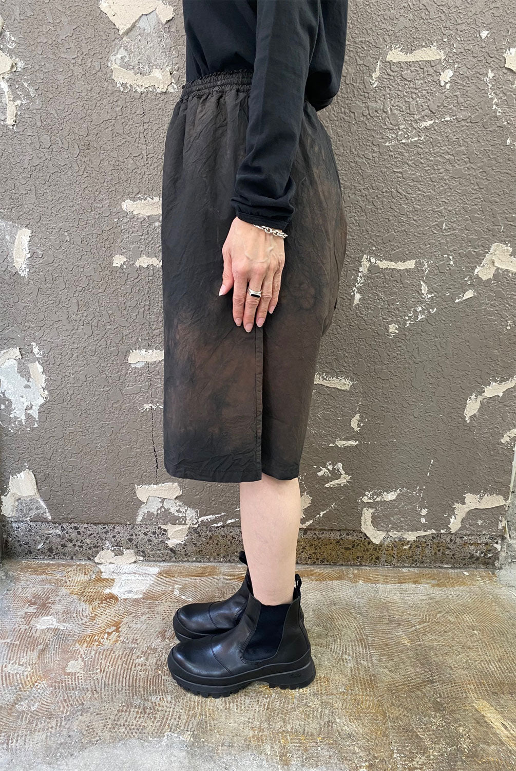 
                  
                    POPLIN SHORT TROUSERS‐BROWN/BLACK‐
                  
                