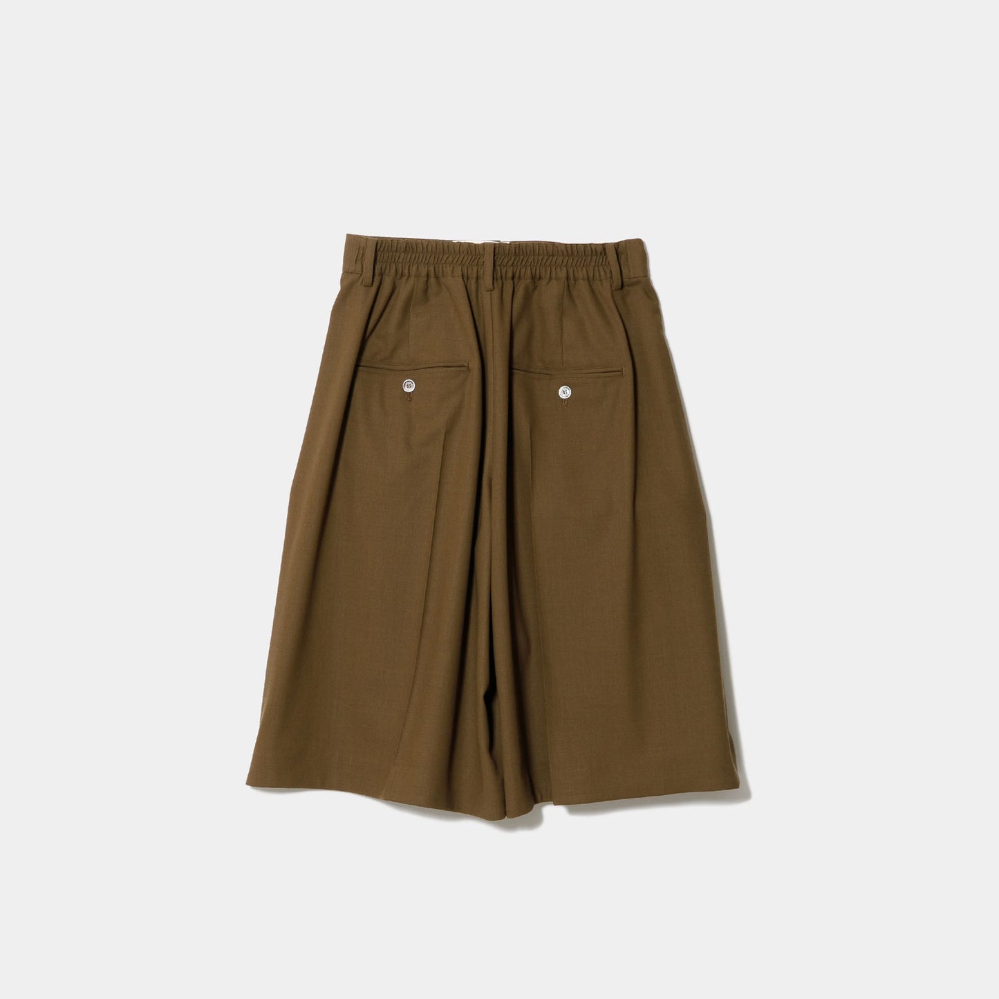 
                  
                    high twist gabardine three tuck shorts -tabacco-
                  
                