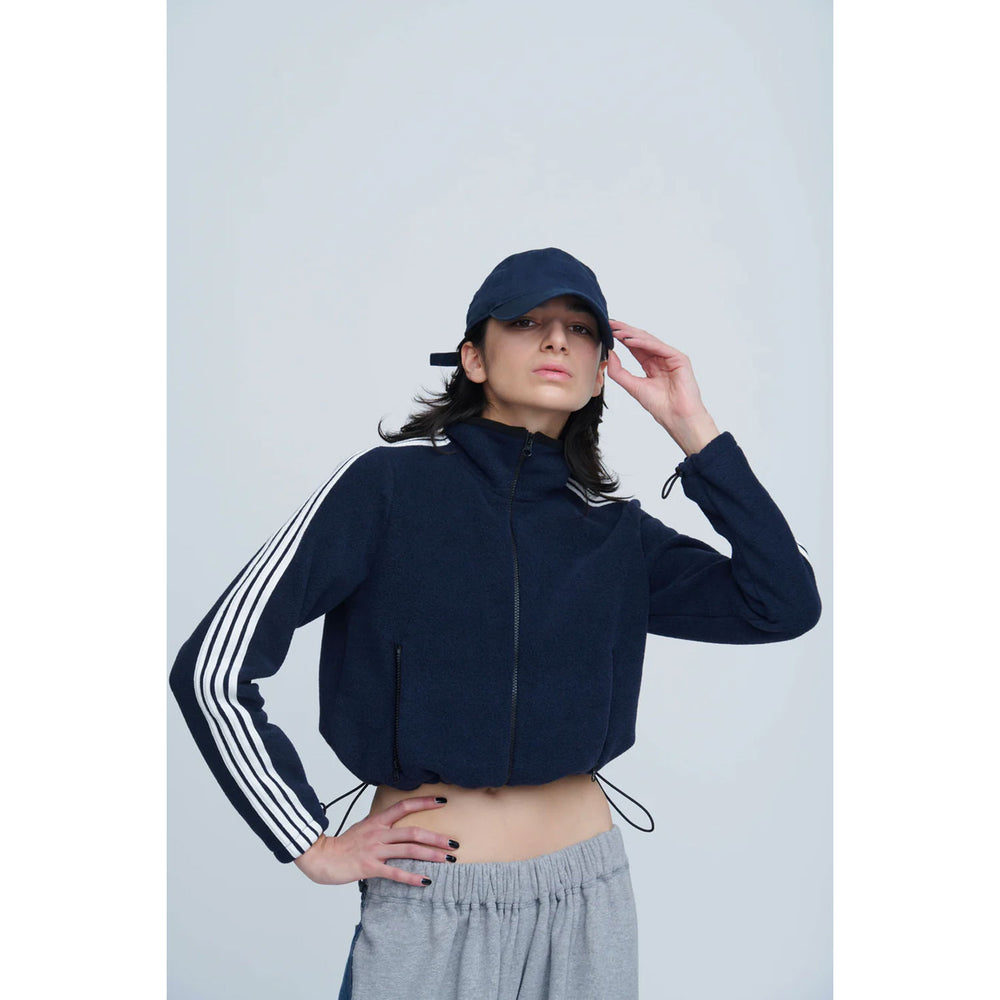 
                  
                    Fleece Tight Fit Track Jacket -DK.GREY-
                  
                