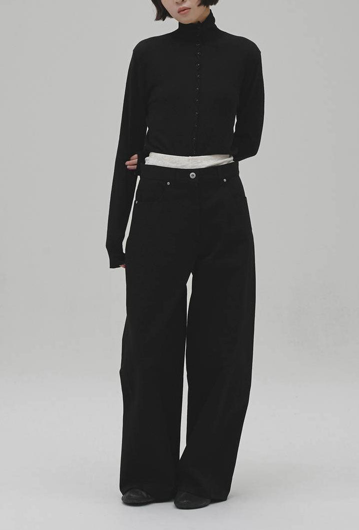 
                  
                    Turtleneck Button Knit
                  
                