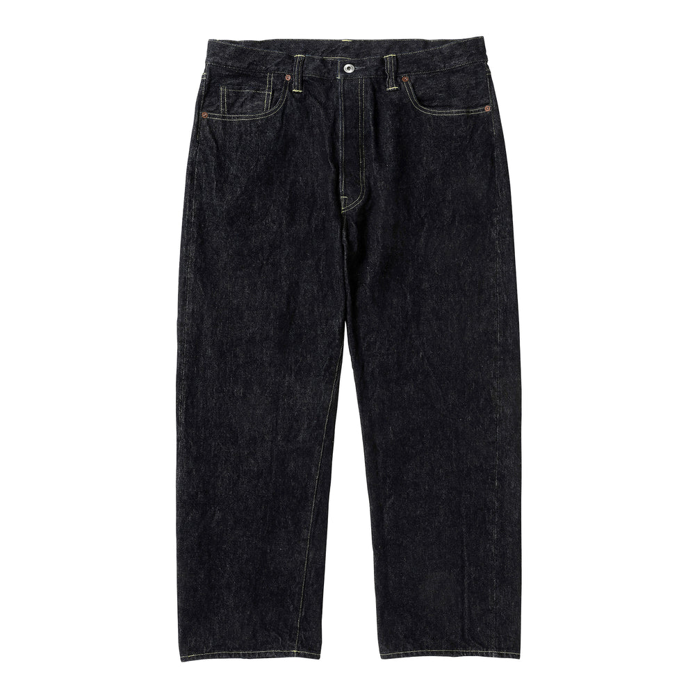 WASHED DENIM WIDE PANTS