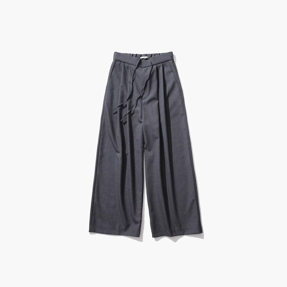 WOOL TROPICAL WIDE EASY PANTS