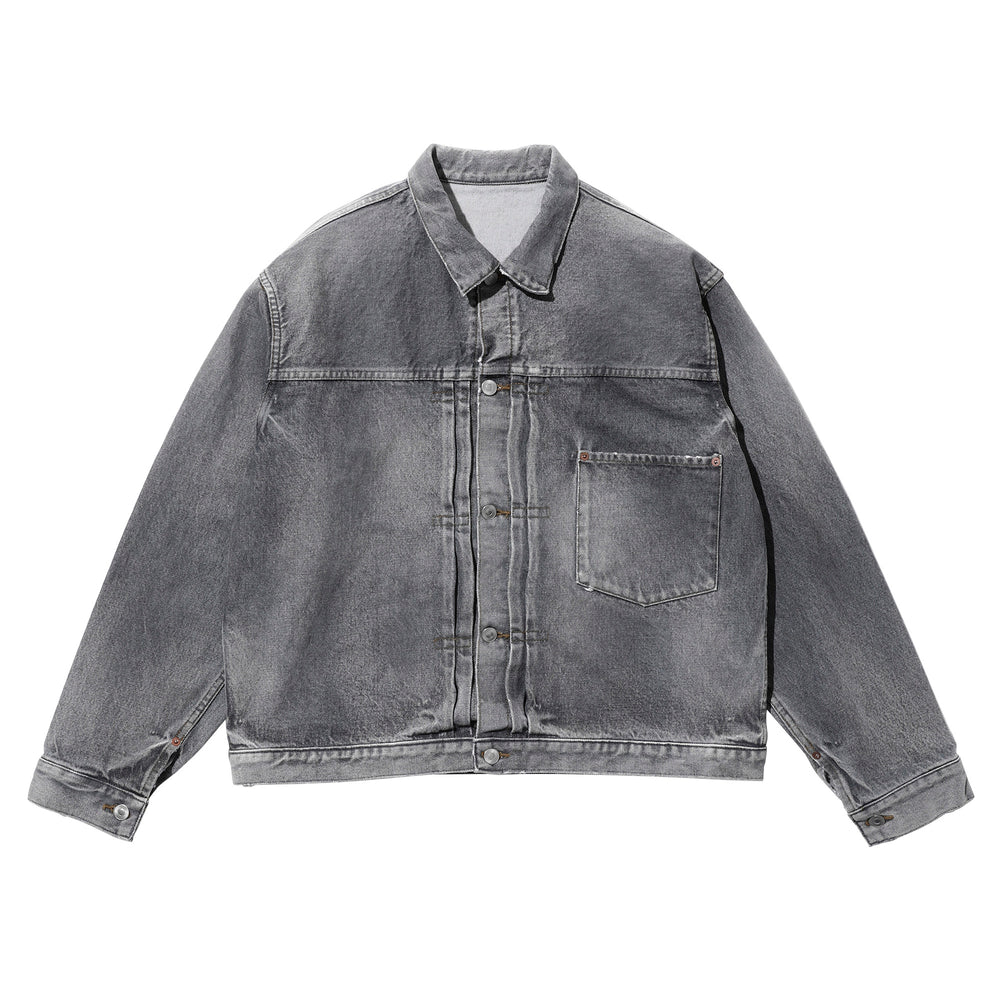 VINTAGE GRAY DENIM JACKET