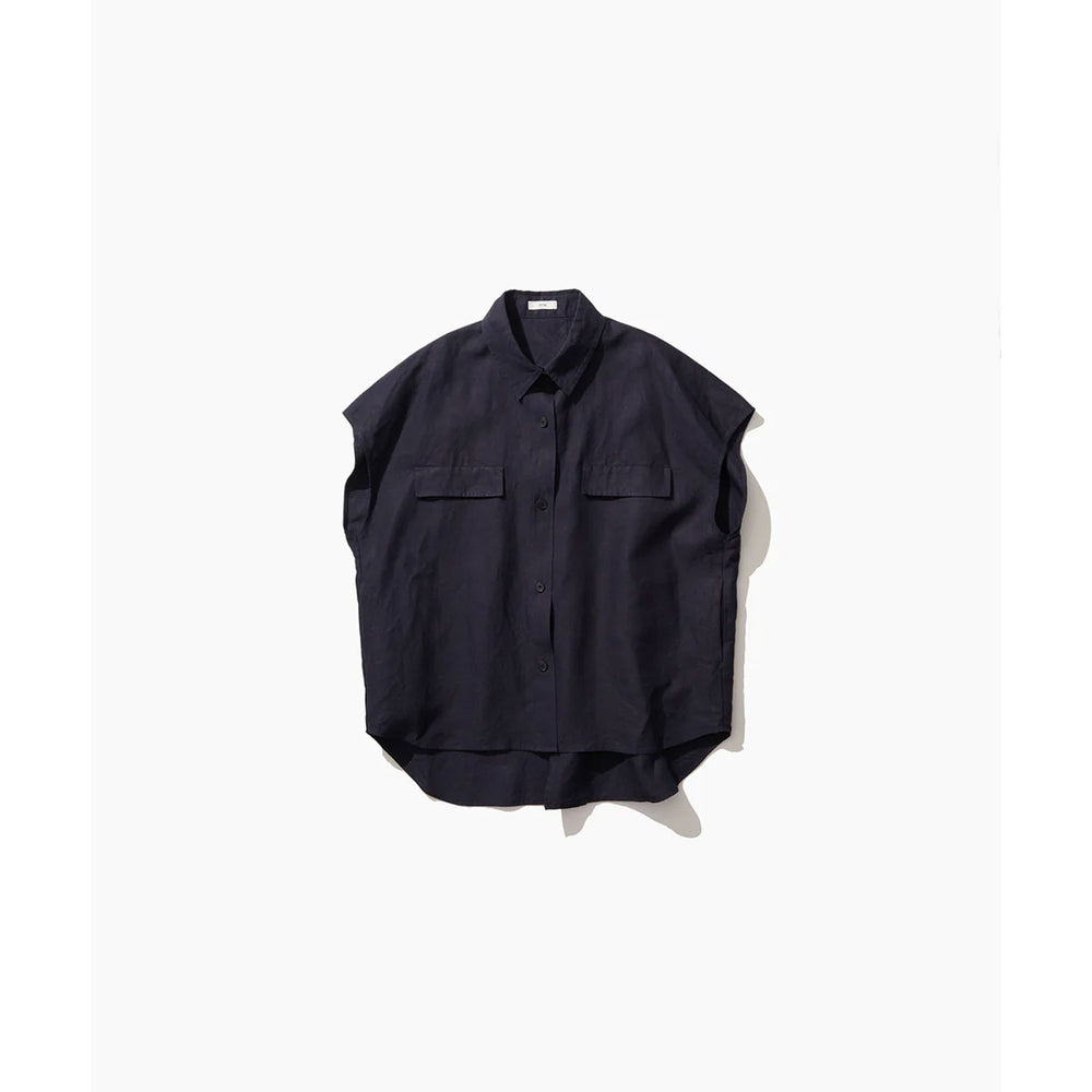 LINEN WEATHER NO-SLEEVE CPO JACKET