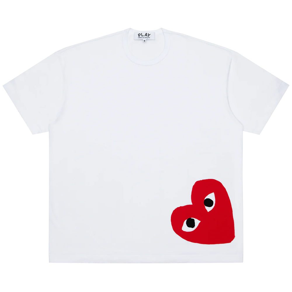 OVERSIZED RED HEART PRINT T-SHIRT
