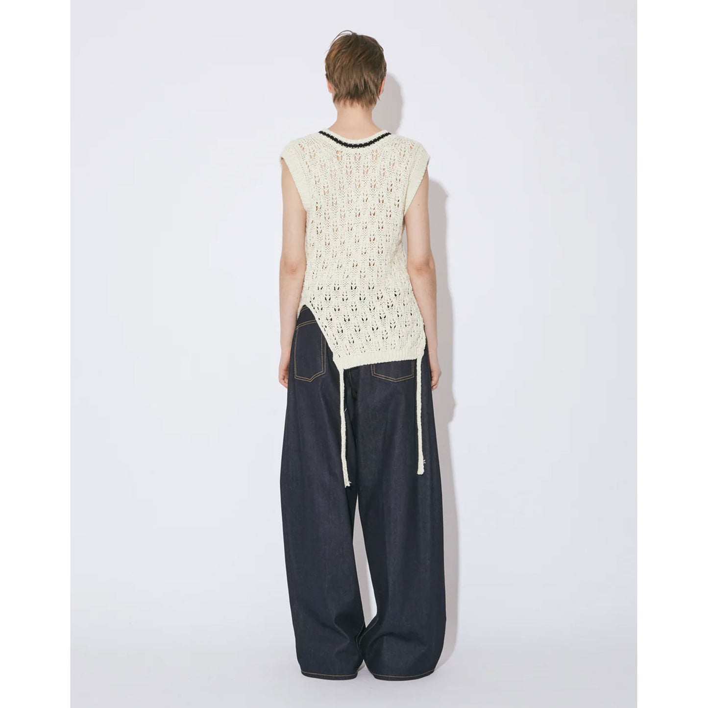 
                  
                    selvedge denim trousers fit-indigo-
                  
                