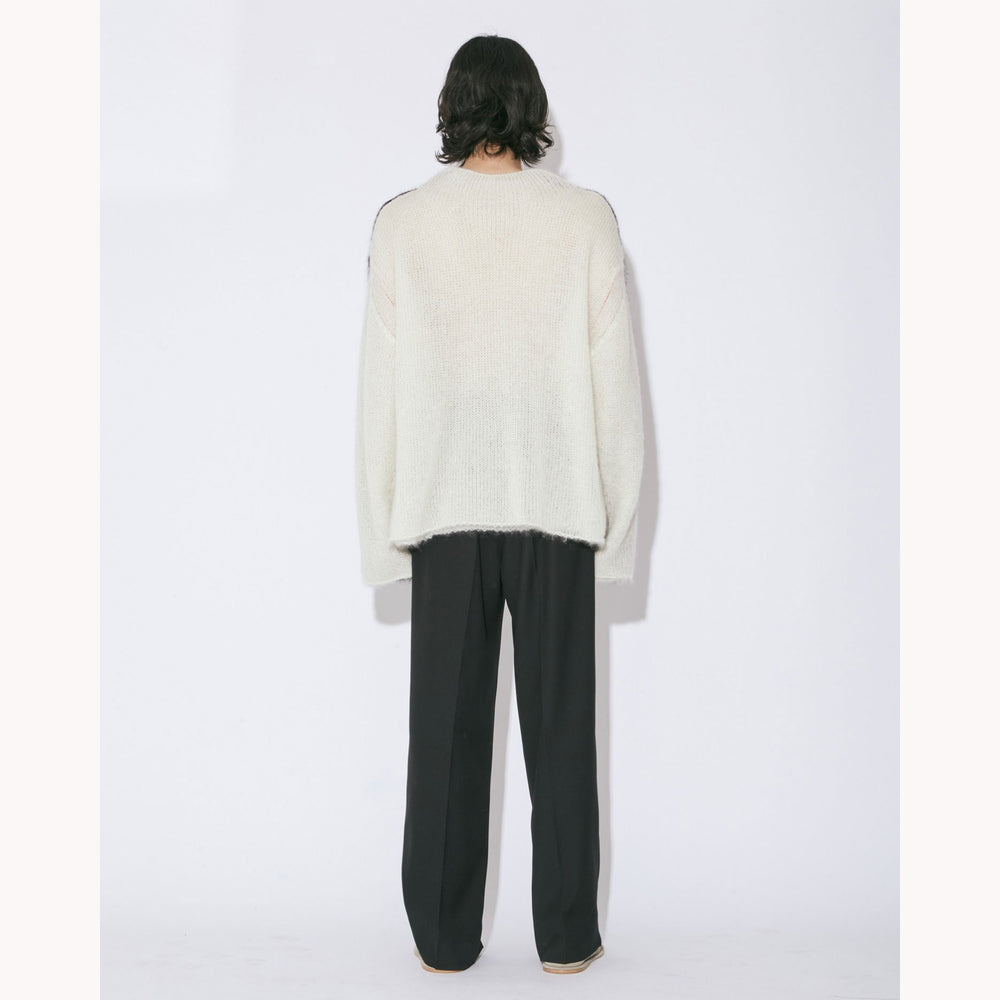 
                  
                    side-c wooled mohair knitted pullover
                  
                