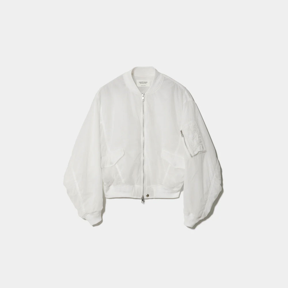 nylon ripstop fan shape MA-1 blouson -white-