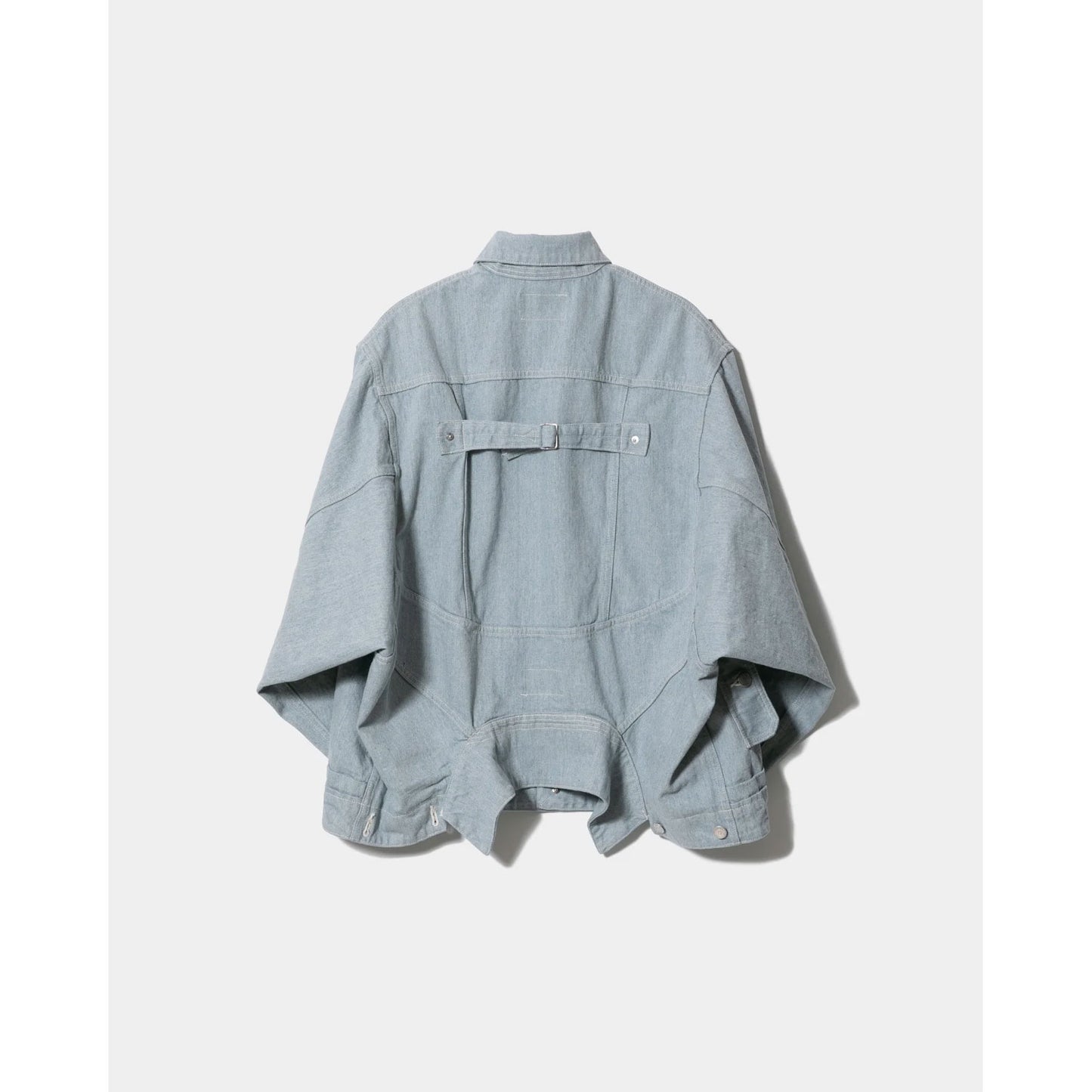 
                  
                    double-end recycling denim blouson-saxe-
                  
                