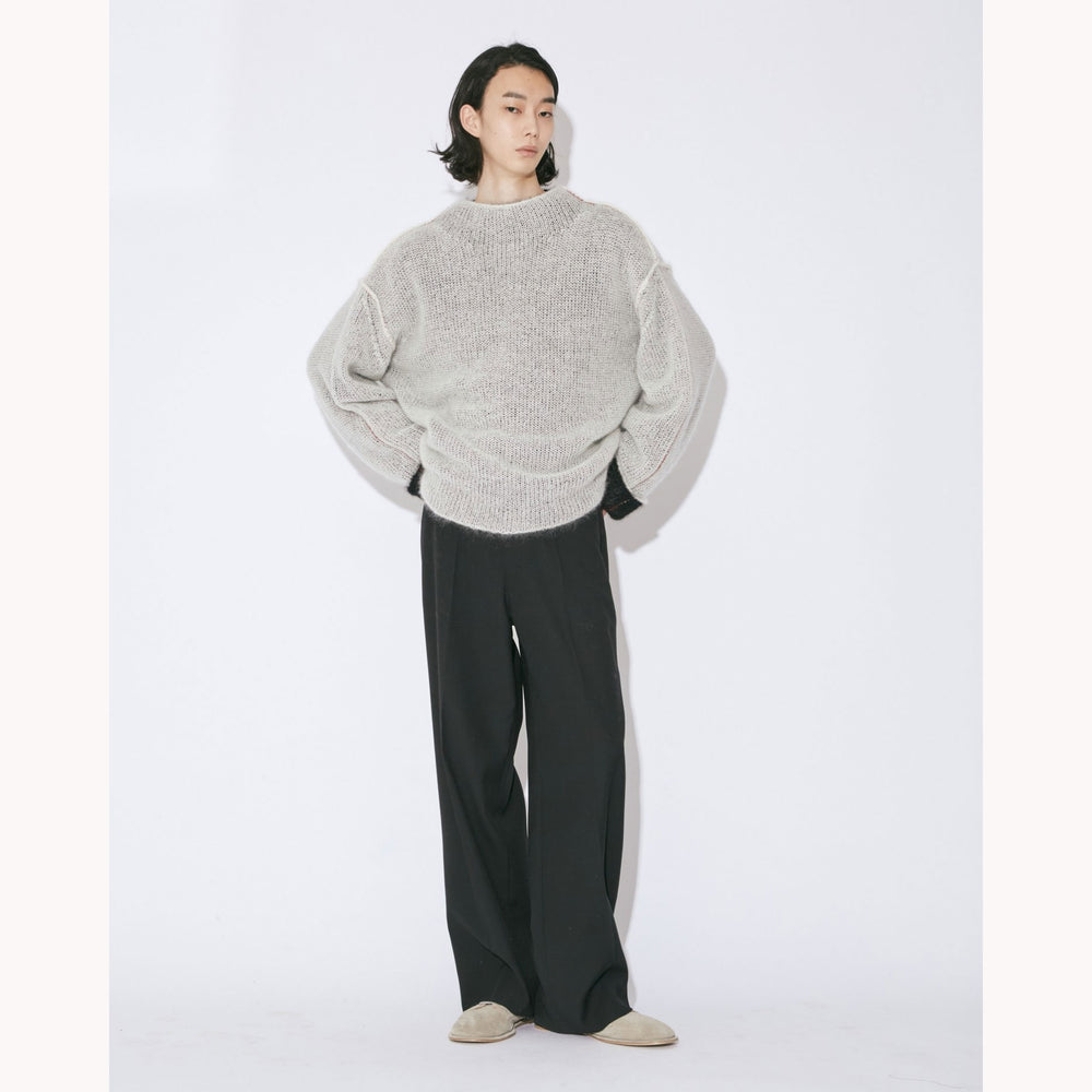 
                  
                    side-c wooled mohair knitted pullover
                  
                