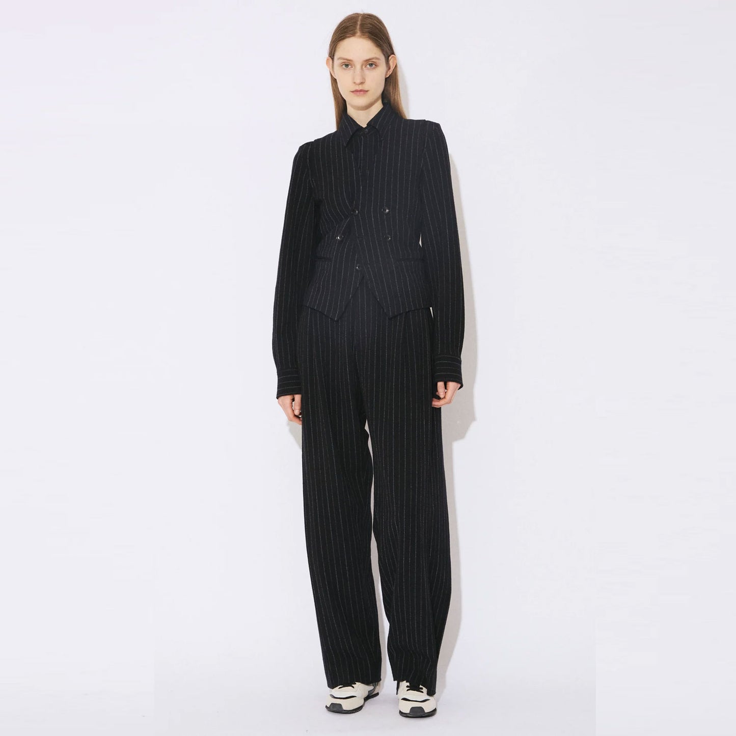 
                  
                    stretch stripe suiting side 2tuck pants
                  
                