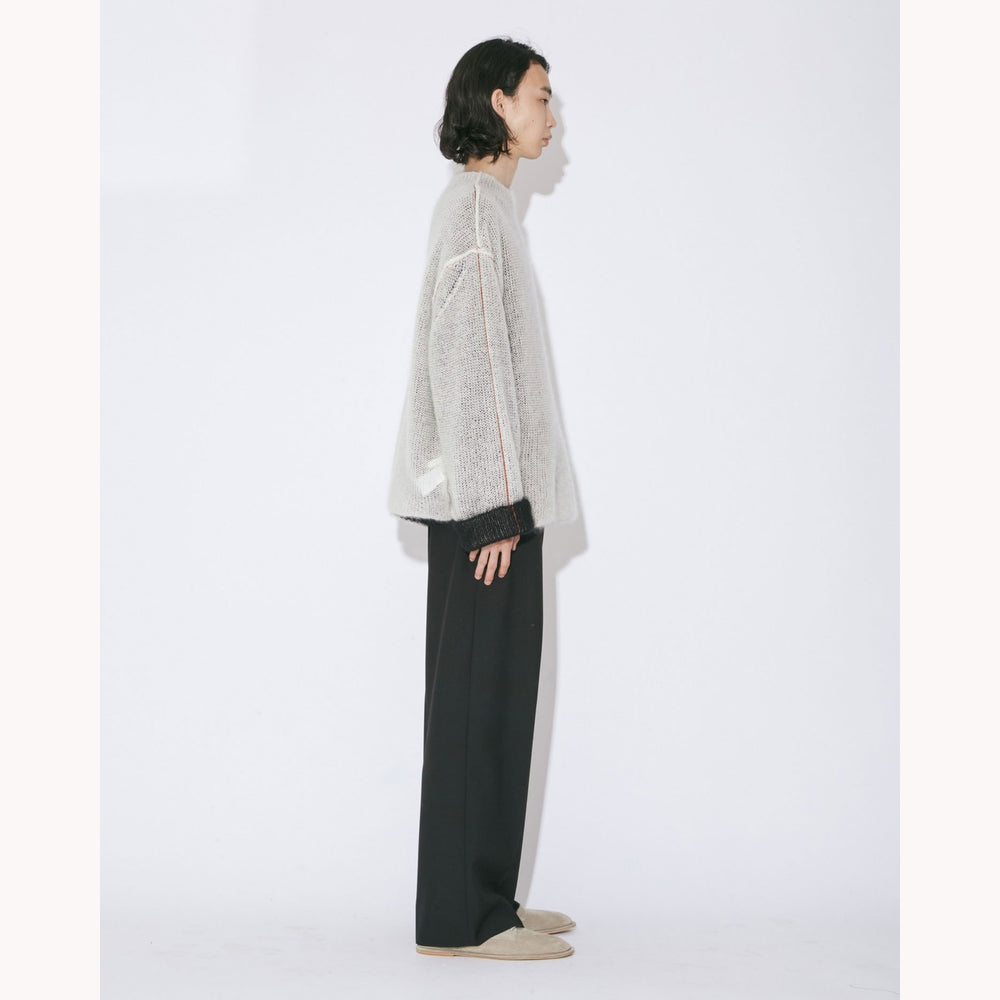 
                  
                    side-c wooled mohair knitted pullover
                  
                