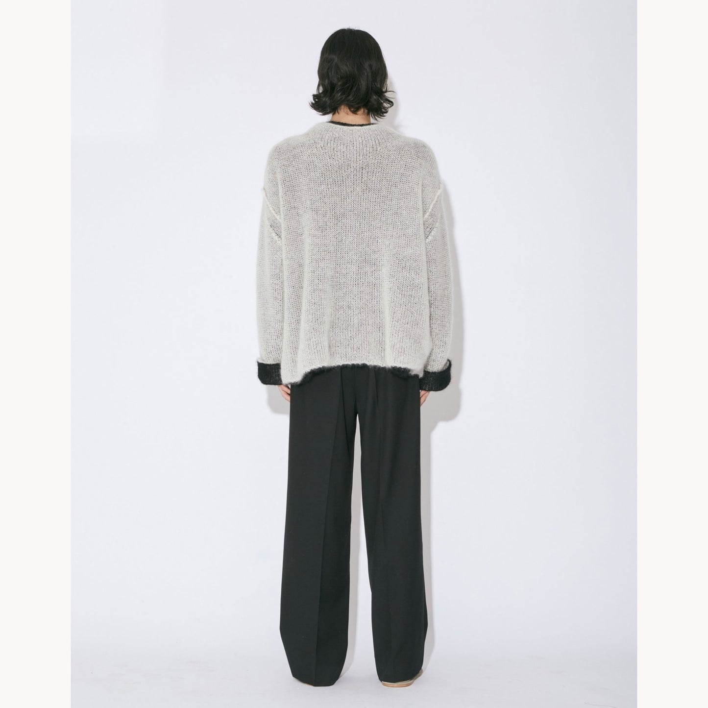 
                  
                    side-c wooled mohair knitted pullover
                  
                