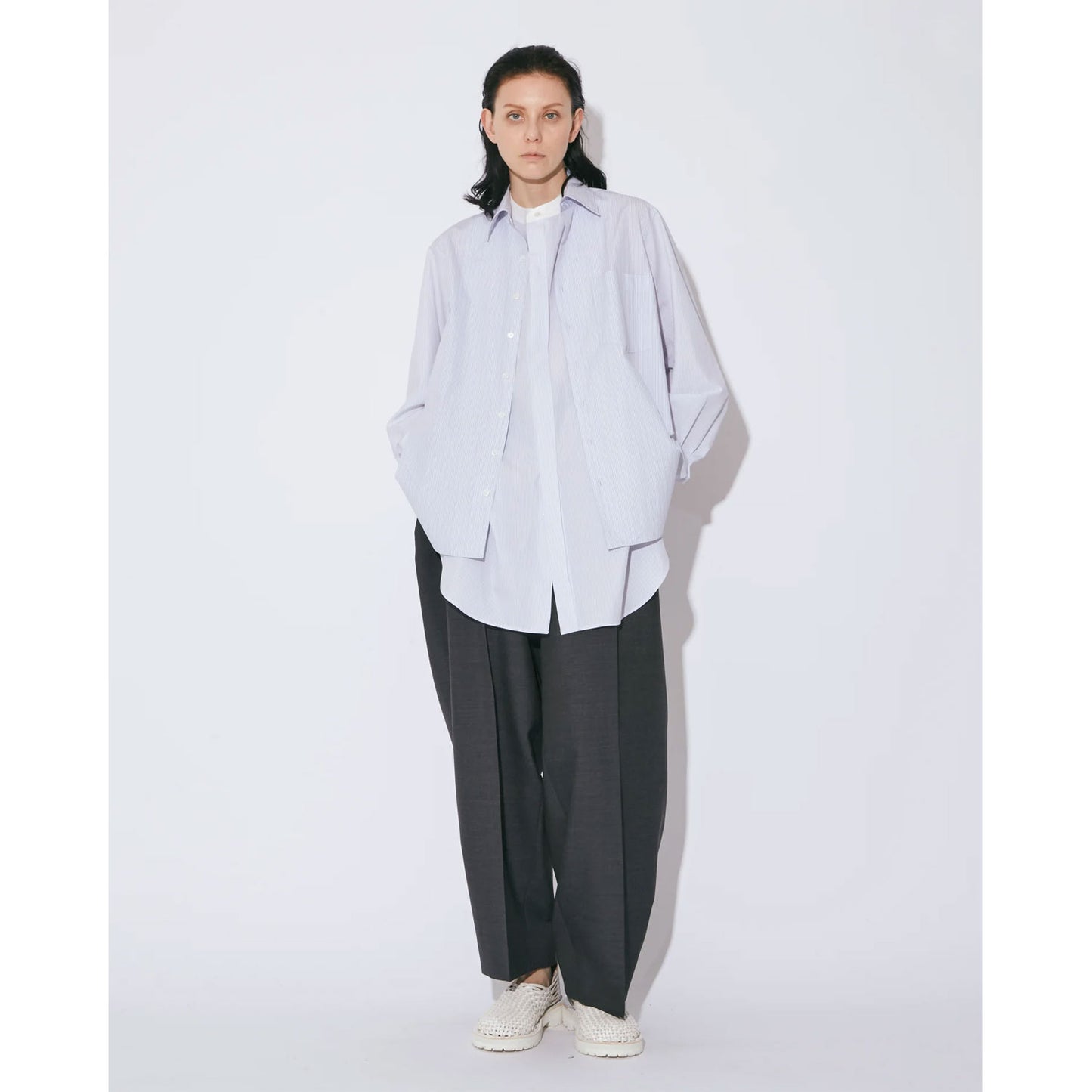 
                  
                    double-front finx stripe shirt-blue-
                  
                