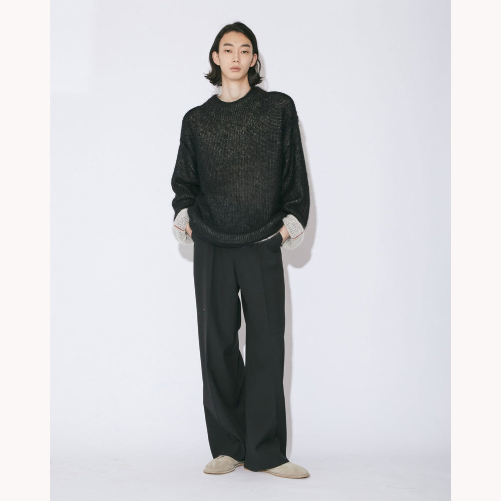 
                  
                    side-c wooled mohair knitted pullover
                  
                