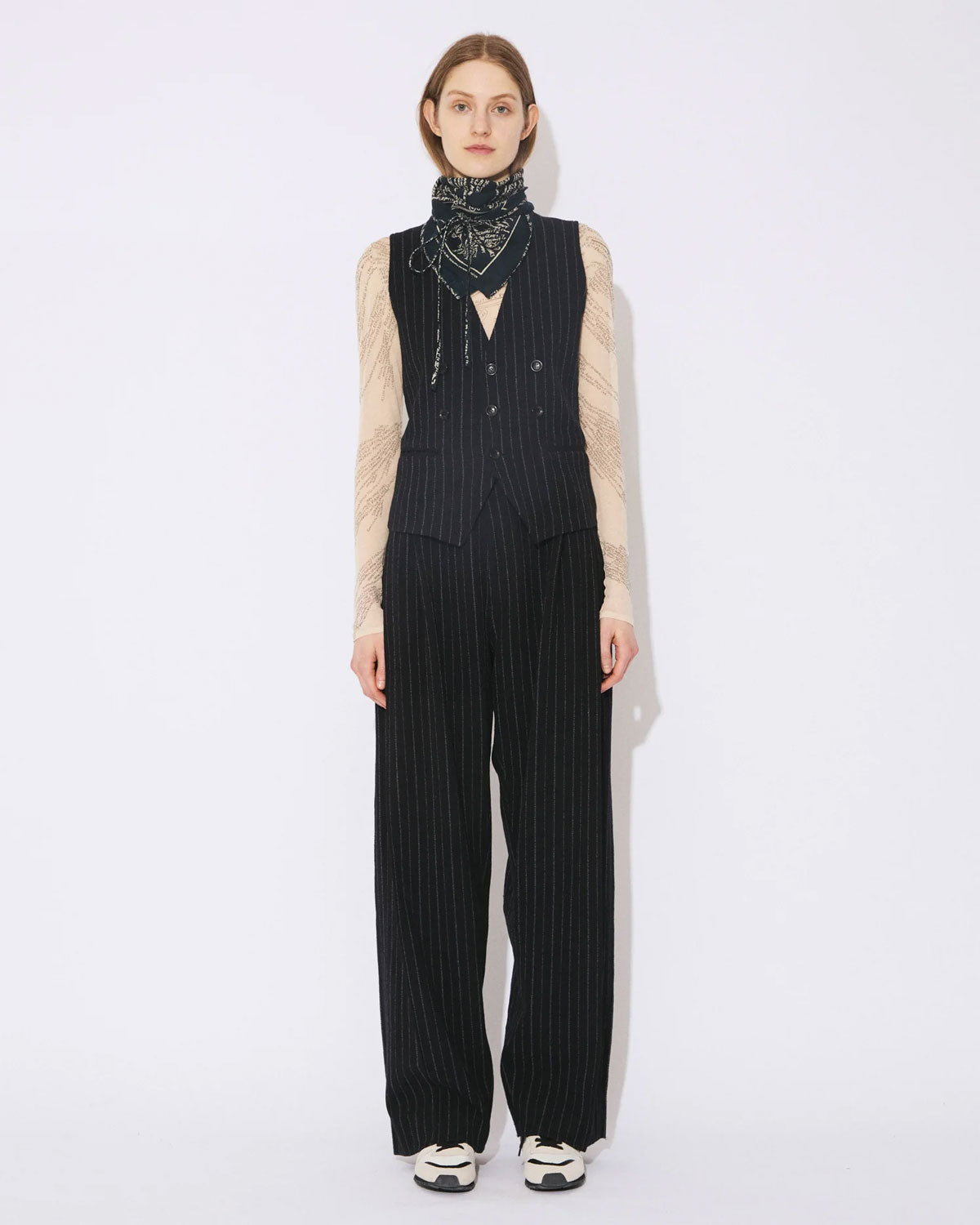 
                  
                    stretch stripe suiting side 2tuck pants
                  
                