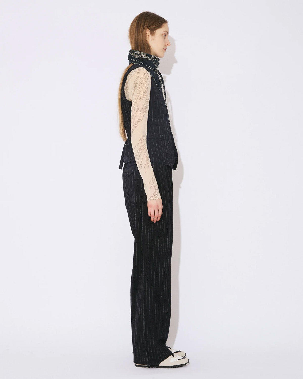 
                  
                    stretch stripe suiting side 2tuck pants
                  
                