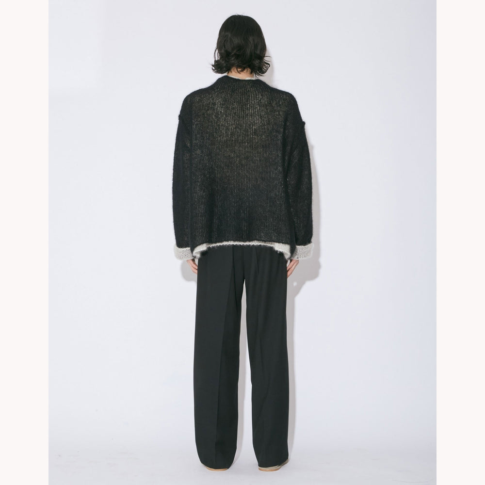 
                  
                    side-c wooled mohair knitted pullover
                  
                