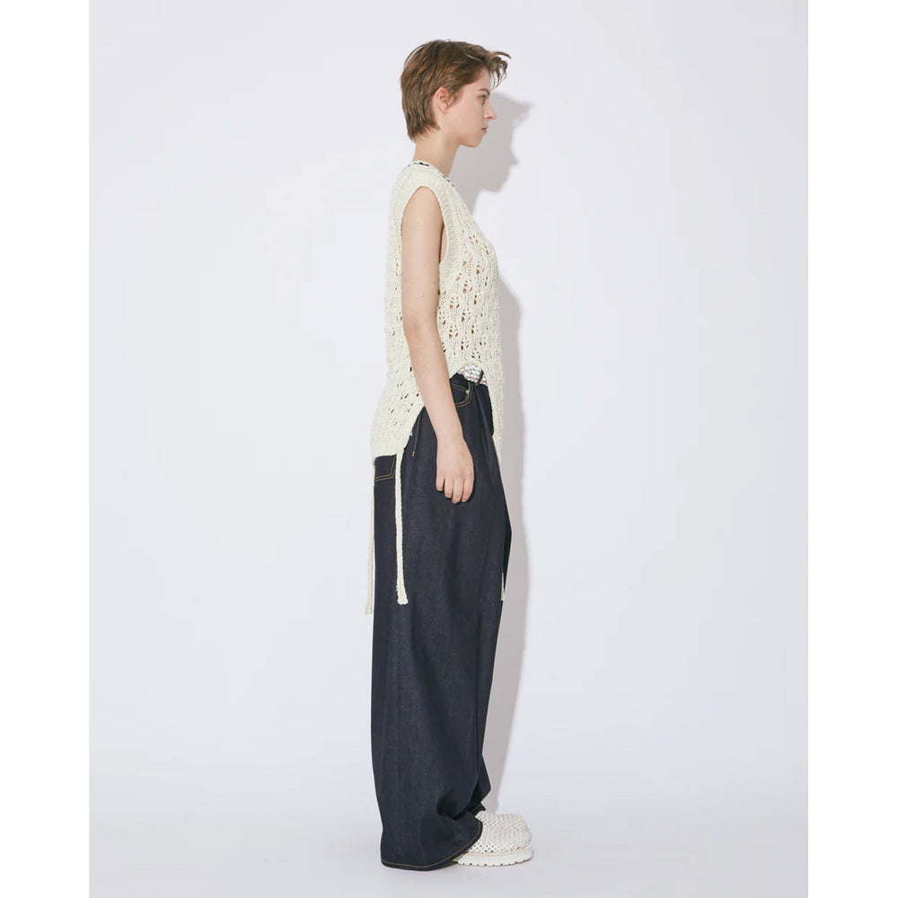 
                  
                    selvedge denim trousers fit-indigo-
                  
                