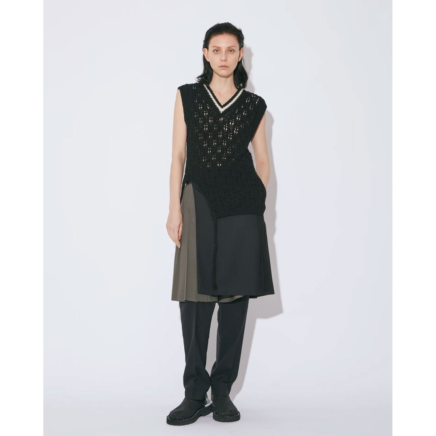 
                  
                    double-end cotton wool linen top-ecru-
                  
                