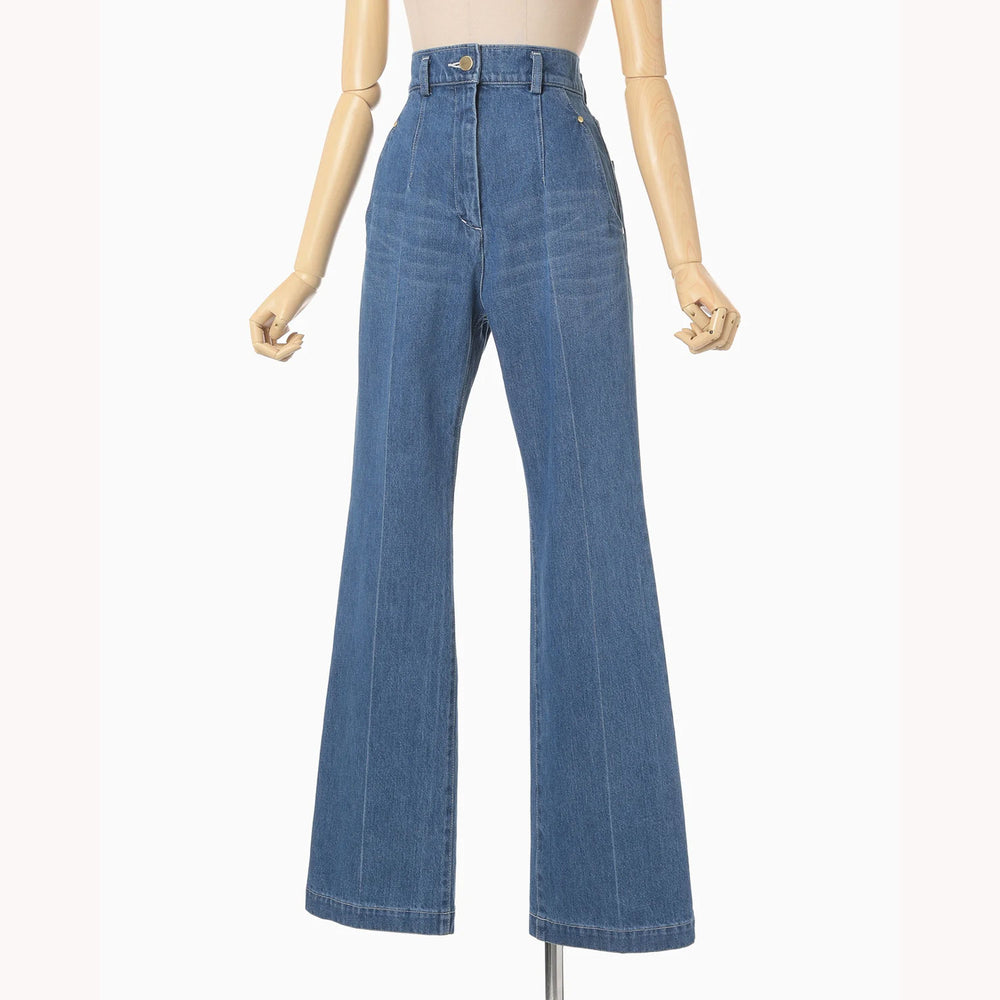 
                  
                    High Waisted Flare Jeans - blue
                  
                