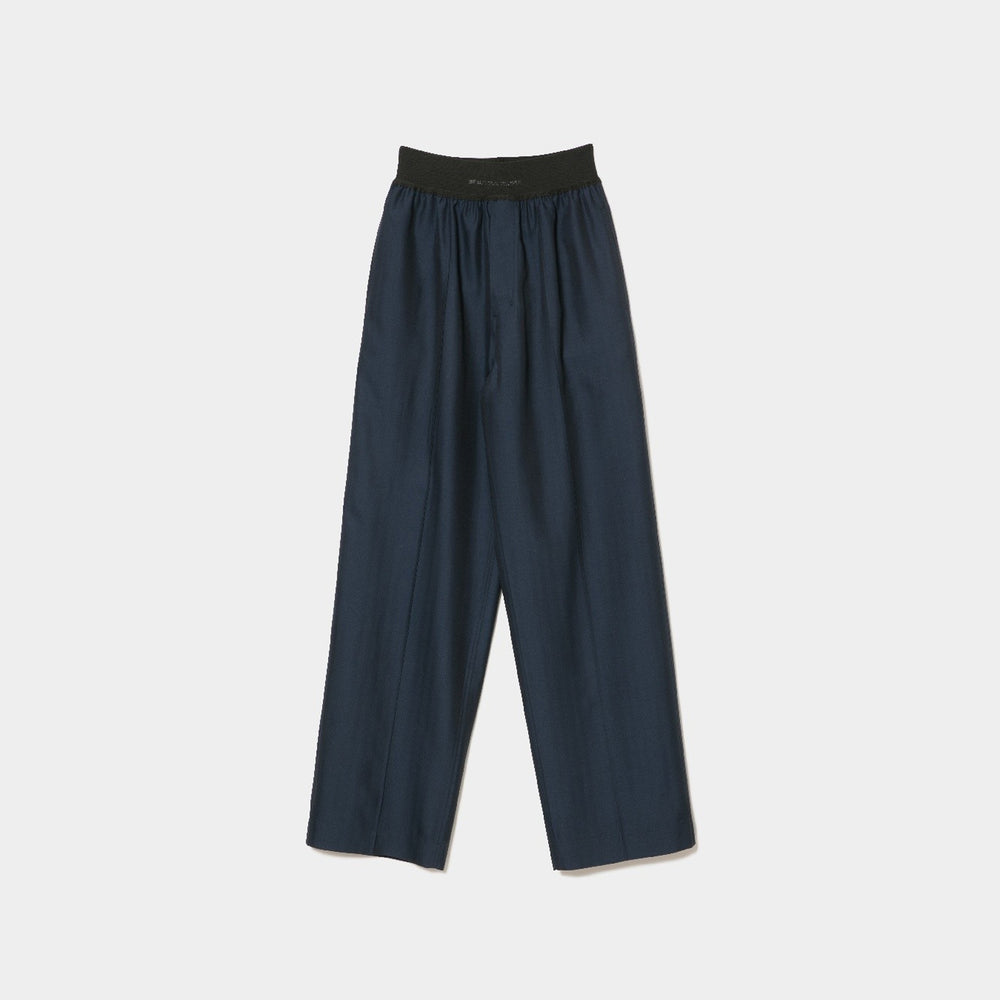 Ry/W herringbone elastic waist pants
