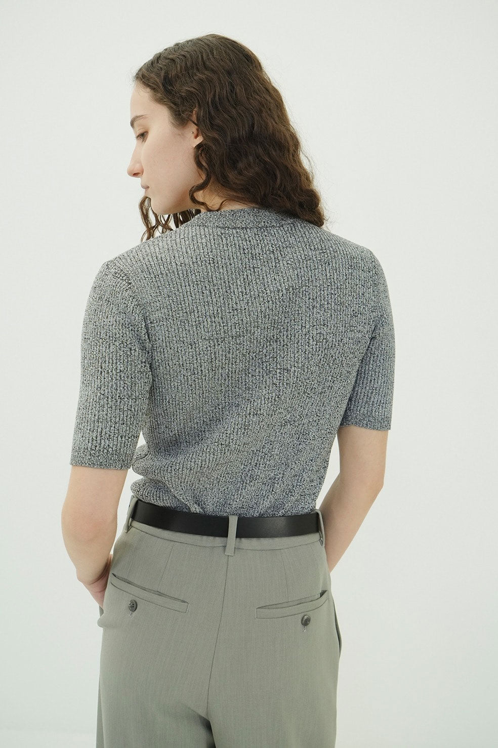 
                  
                    H/N HALF SLEEVE RIB KNIT TOPS -MIX-
                  
                
