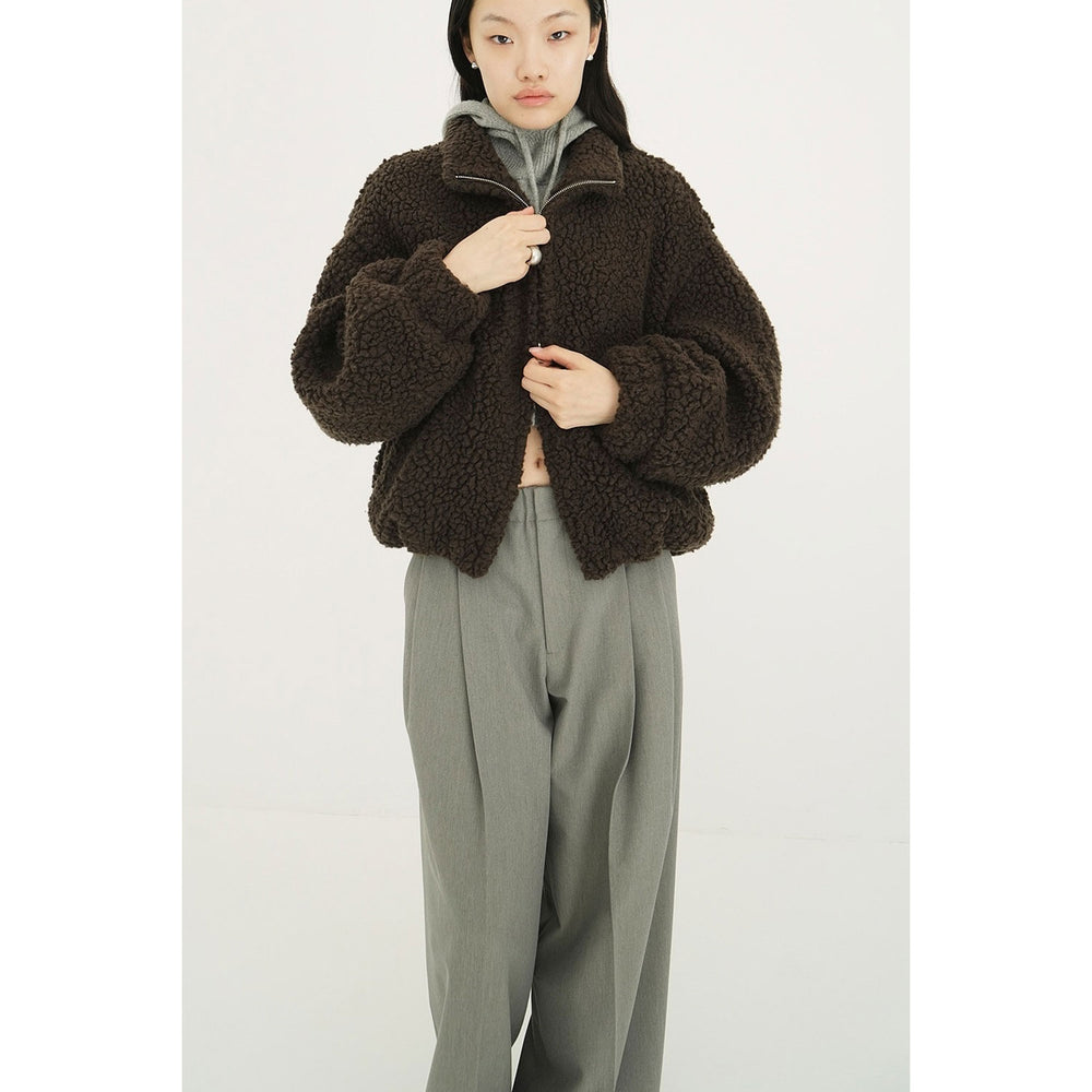 
                  
                    BALLOON BOA BLOUSON-IVORY-
                  
                