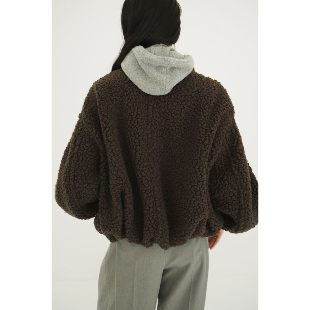 
                  
                    BALLOON BOA BLOUSON-IVORY-
                  
                