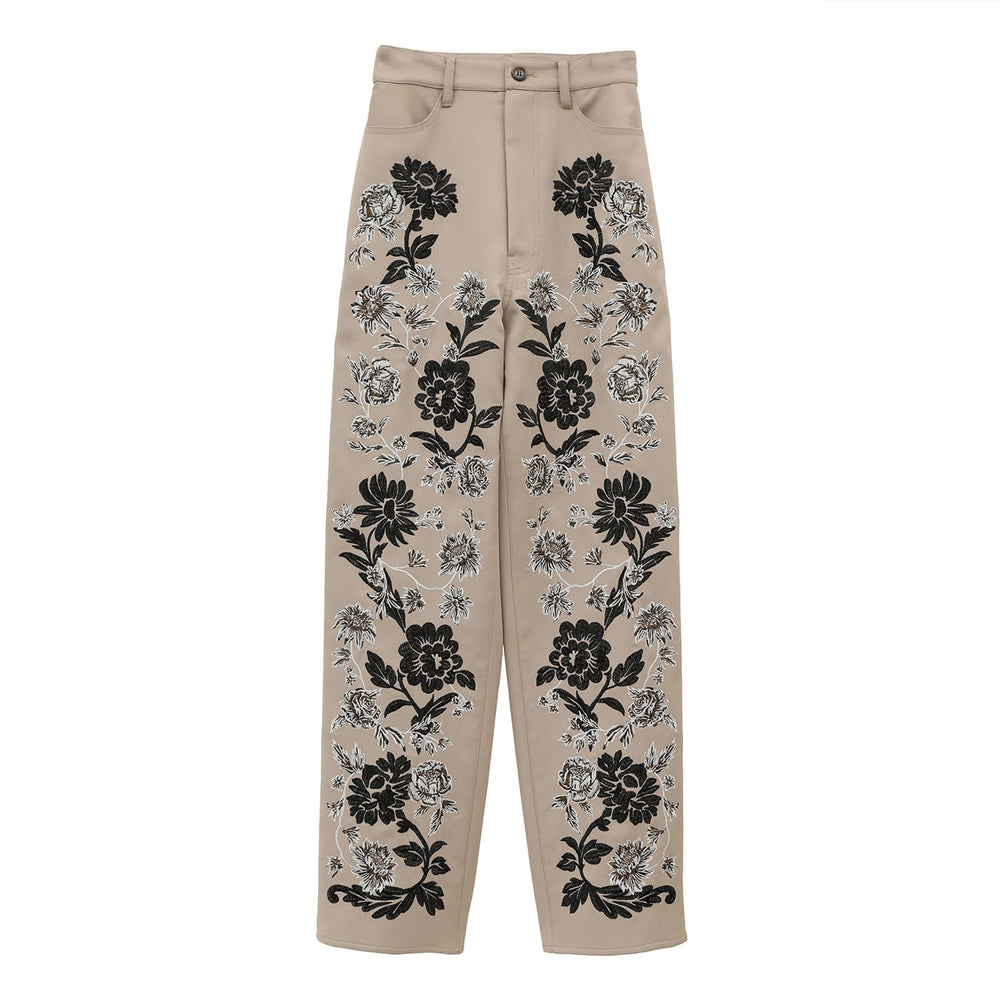 FLOWER EMBROIDERY PANTS