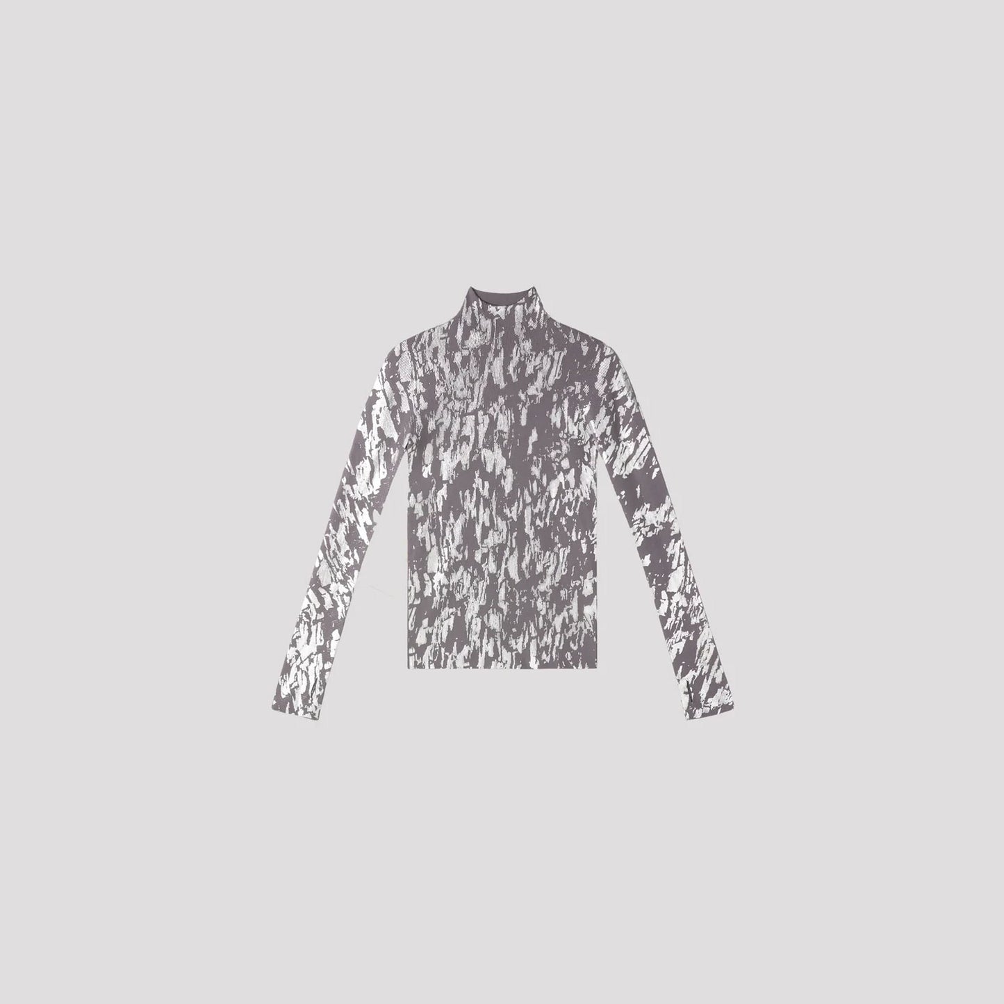 
                  
                    SOFT PORTRAIT FOIL-HIGHNECK LONG SLEEVE TOP
                  
                