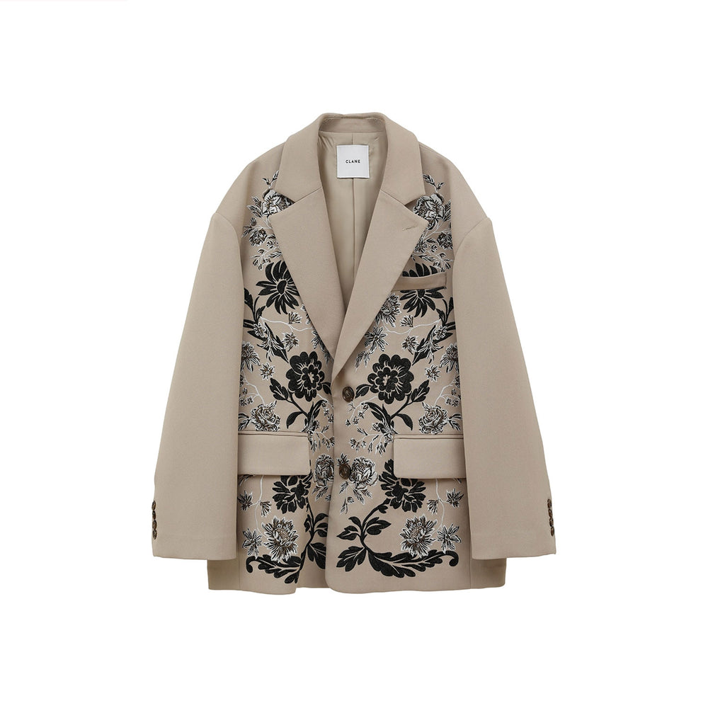 FLOWER EMBROIDERY TAILORED JACKET