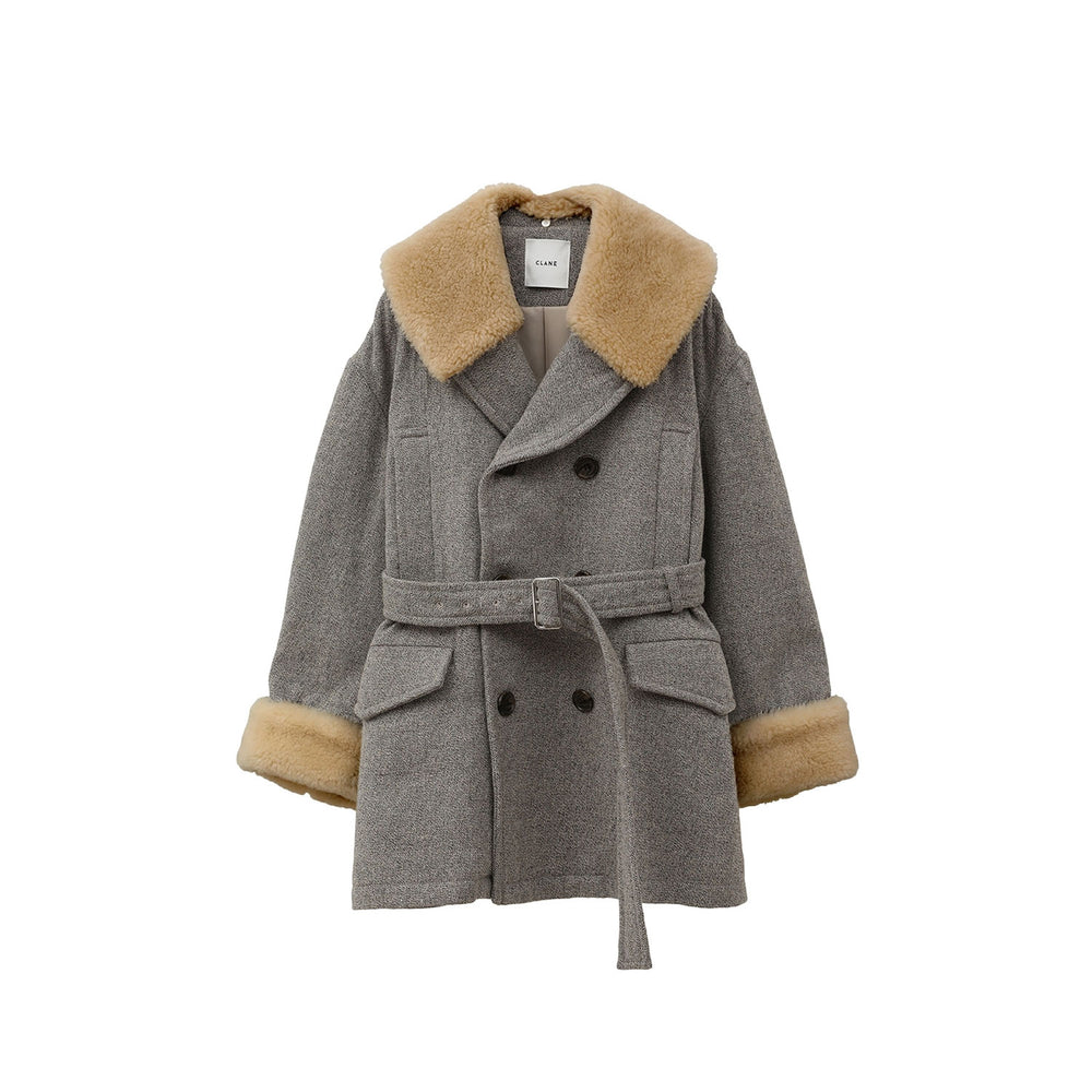 BOA COLLAR MILITARY COAT