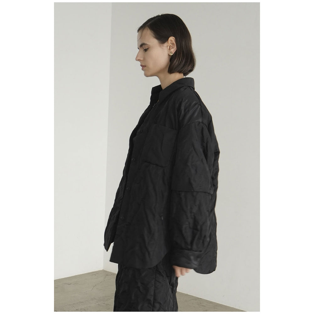 
                  
                    PADDED CRUMPLY SHIRT JACKET
                  
                