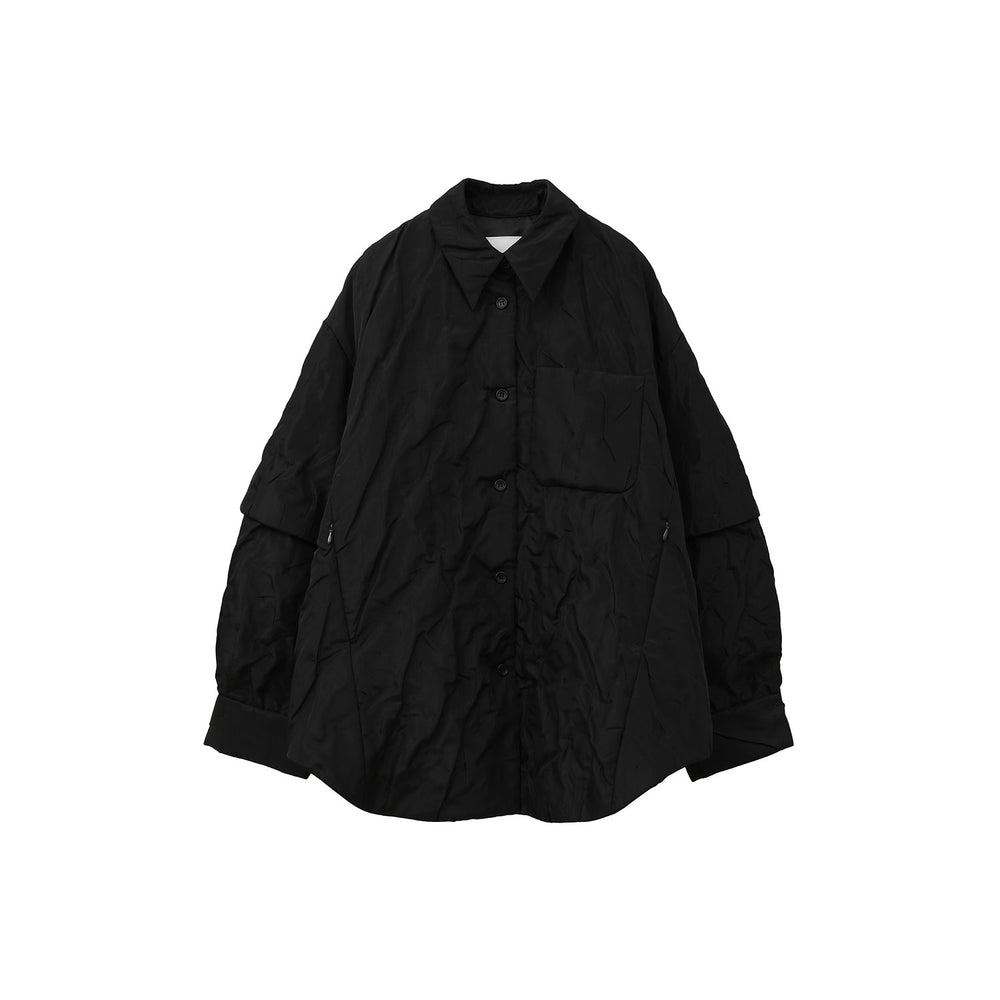 PADDED CRUMPLY SHIRT JACKET