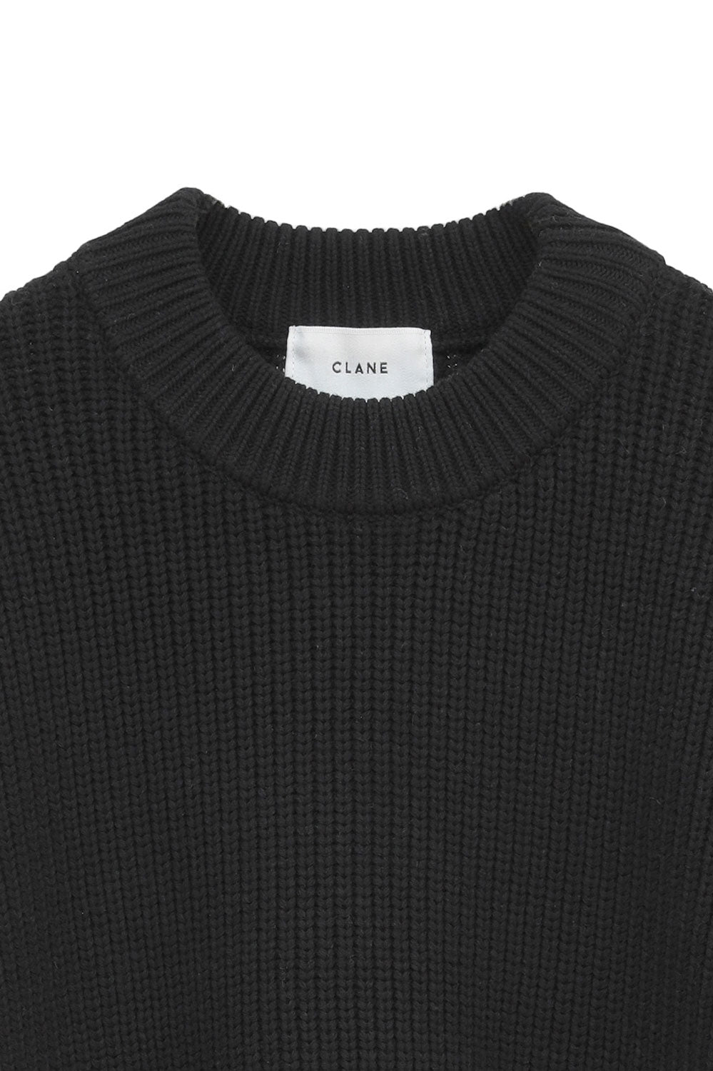 
                  
                    OVER HALF SLEEVE KNIT TOPS-BLACK-
                  
                