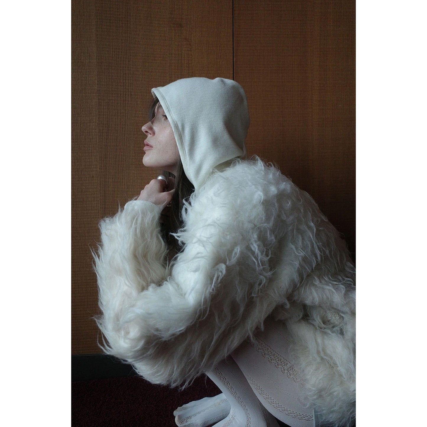 
                  
                    BI COLOR SHAGGY KNIT CARDIGAN-IVORY-
                  
                