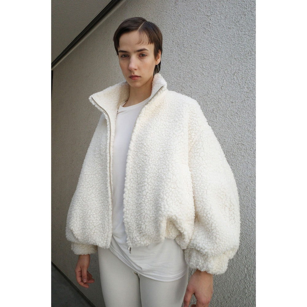 
                  
                    BALLOON BOA BLOUSON-IVORY-
                  
                