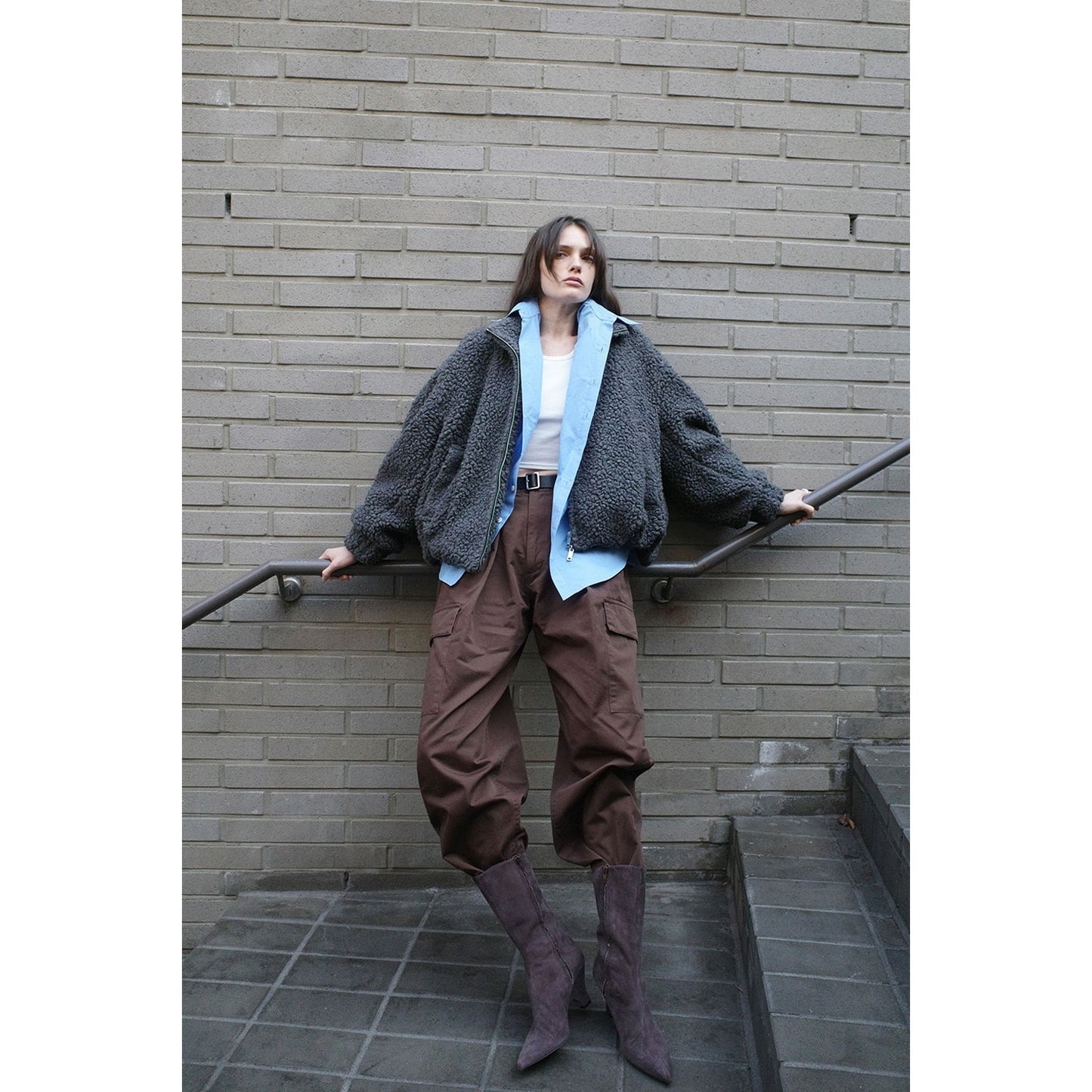 
                  
                    BALLOON BOA BLOUSON-IVORY-
                  
                