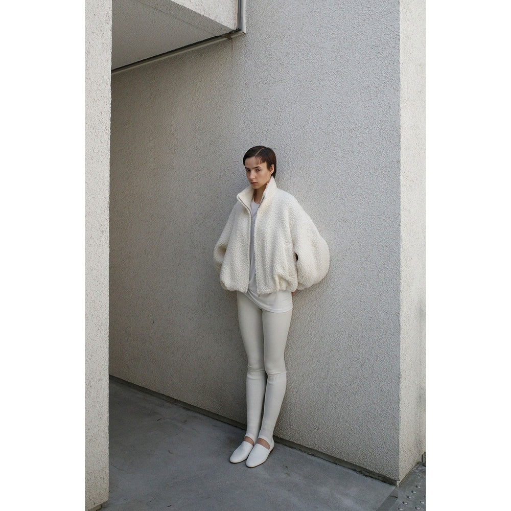 
                  
                    BALLOON BOA BLOUSON-IVORY-
                  
                