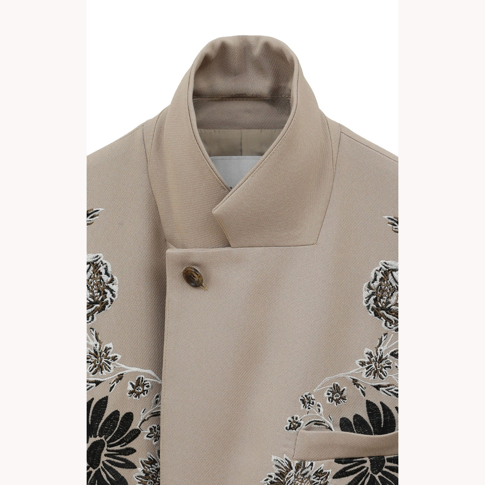 FLOWER EMBROIDERY TAILORED JACKET – OBLIGE