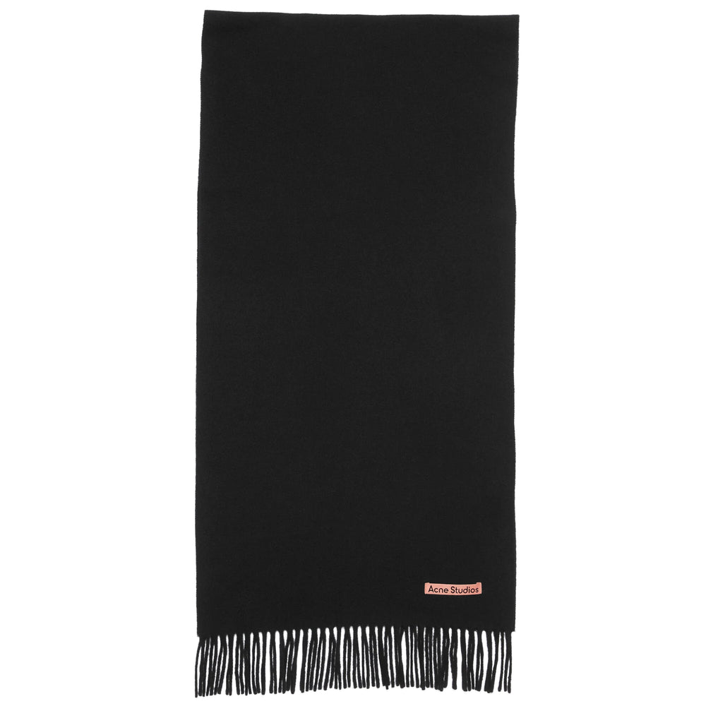 FRINGE WOOL SCARF NARROW