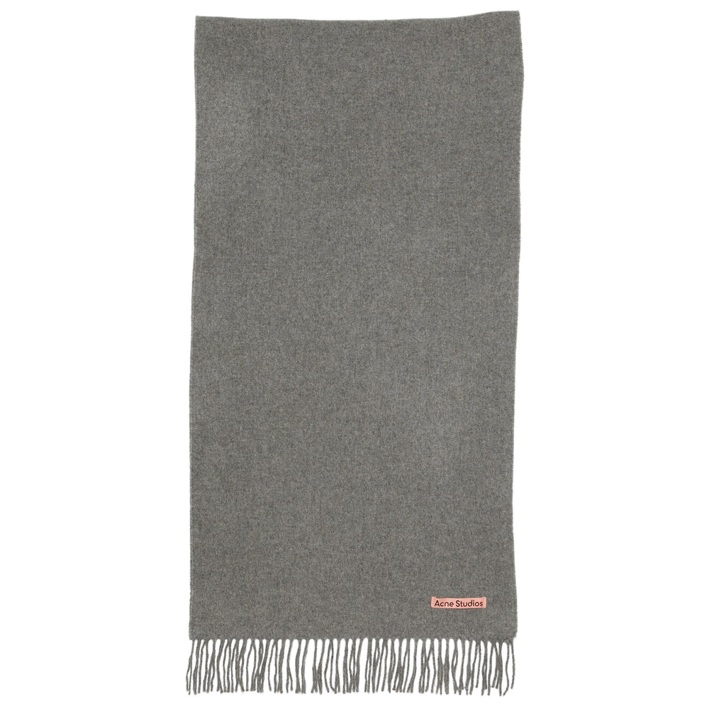 FRINGE WOOL SCARF NARROW