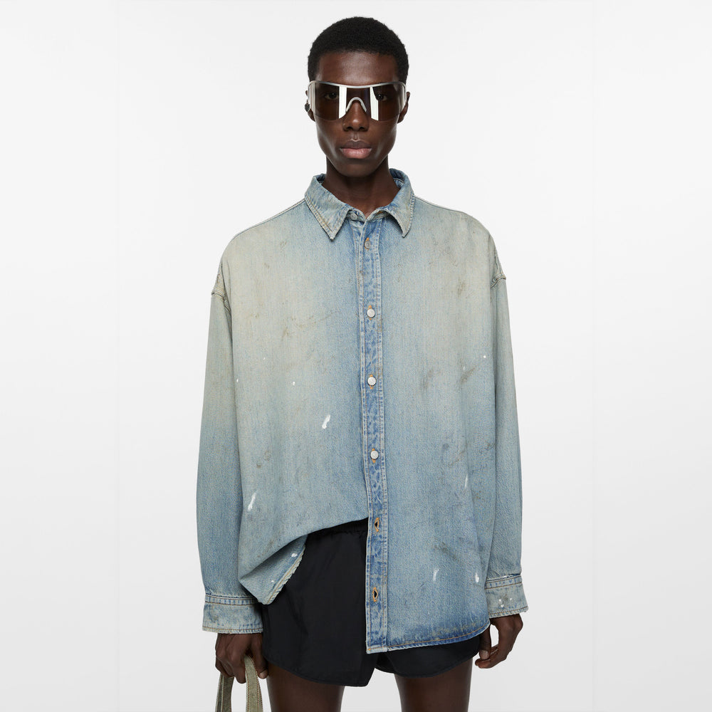 DENIM BUTTON-UP SHIRT – OBLIGE
