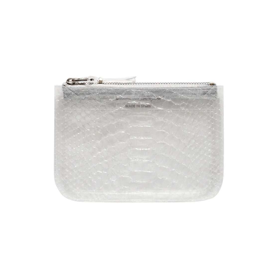 
                  
                    TRANSPARENT SNAKE ZIP POUCH
                  
                