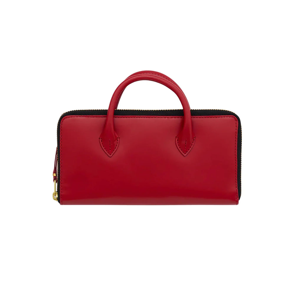 Long Zip Around Wallet With Handle -RED-