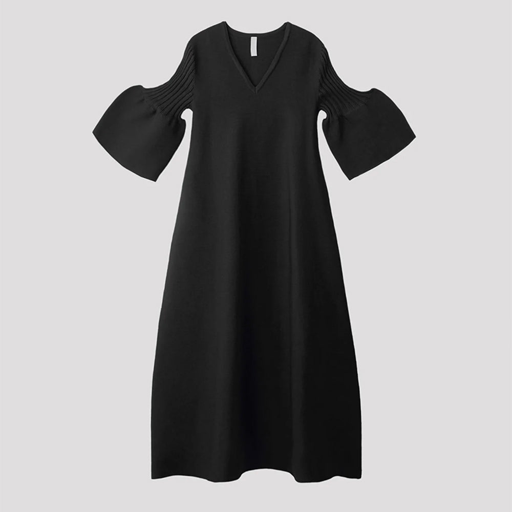 POTTERY SHORT BELL SLEEVE FLARE DRESS – OBLIGE