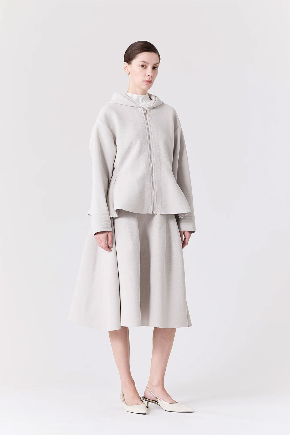 
                  
                    MILAN HOODIE FLARE JACKET
                  
                