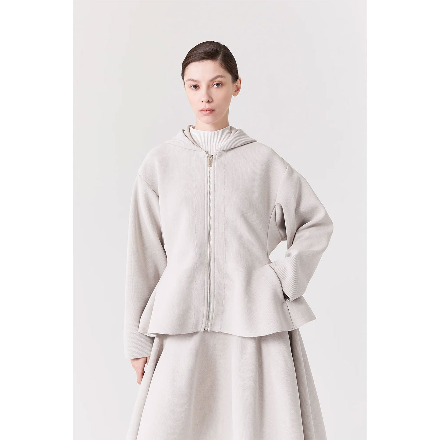 
                  
                    MILAN HOODIE FLARE JACKET
                  
                
